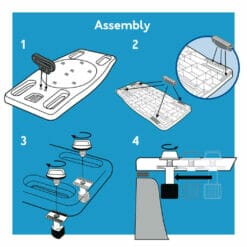 Carex Portable Shower Bench with a Safe Grip assmebly