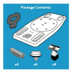 Carex Portable Shower Bench with a Safe Grip package contents