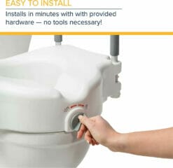 Drive Medical 2-in-1 Locking Raised Toilet Seat easy install