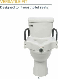 Drive Medical 2-in-1 Locking Raised Toilet Seat - versatile fit