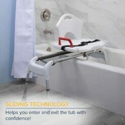 Drive Medical Folding Universal Sliding Transfer Bench - sliding technology
