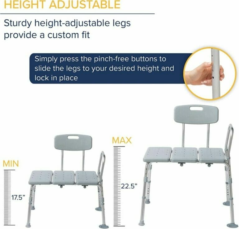 Drive Medical PreserveTech™ Bathtub Transfer Bench Adjustable