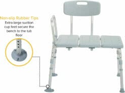 Drive Medical PreserveTech™ Bathtub Transfer Bench – non-slip legs,