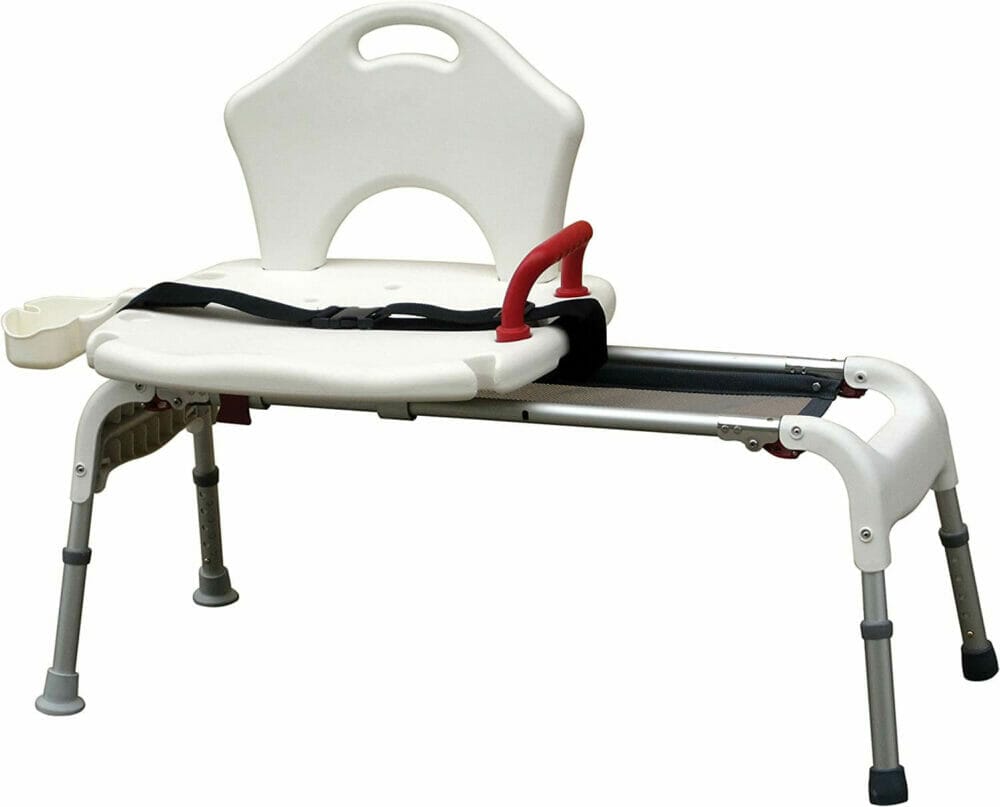 Drive Medical Transfer Bench With Sliding Seat And Foldup Legs, 300