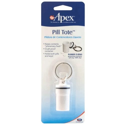 Carex Apex Pill Tote Key Chain – Keep your Medication Dry, Fresh, and Safe on the go