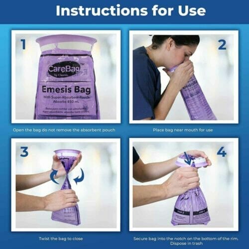 Cleanis CareBag® Emesis Bag With Super-Absorbent Pouch - Instructions for use