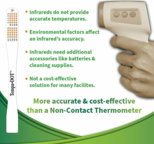 TempaDOT Disposable Clinical Thermometers, better than non-contact thermometers