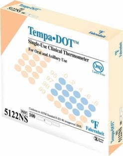 TempaDOT Disposable Clinical Thermometers package