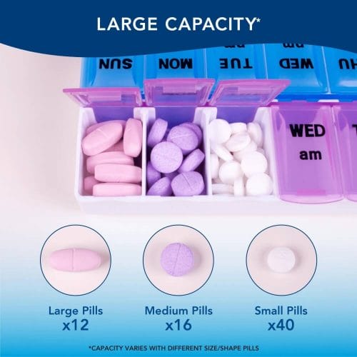 Apex Twice-A-Day Economy Weekly Pill Organizer - large capacity