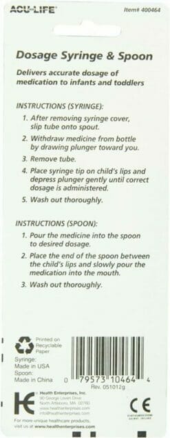 Acu-Life Dosage Syringe and Spoon