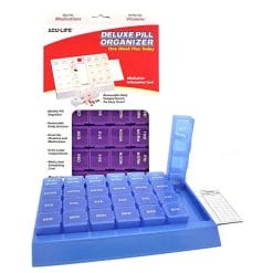 Acu-Life Weekly Pill Organizer – Seven Removable Daily Pill Reminders For Easy Travel