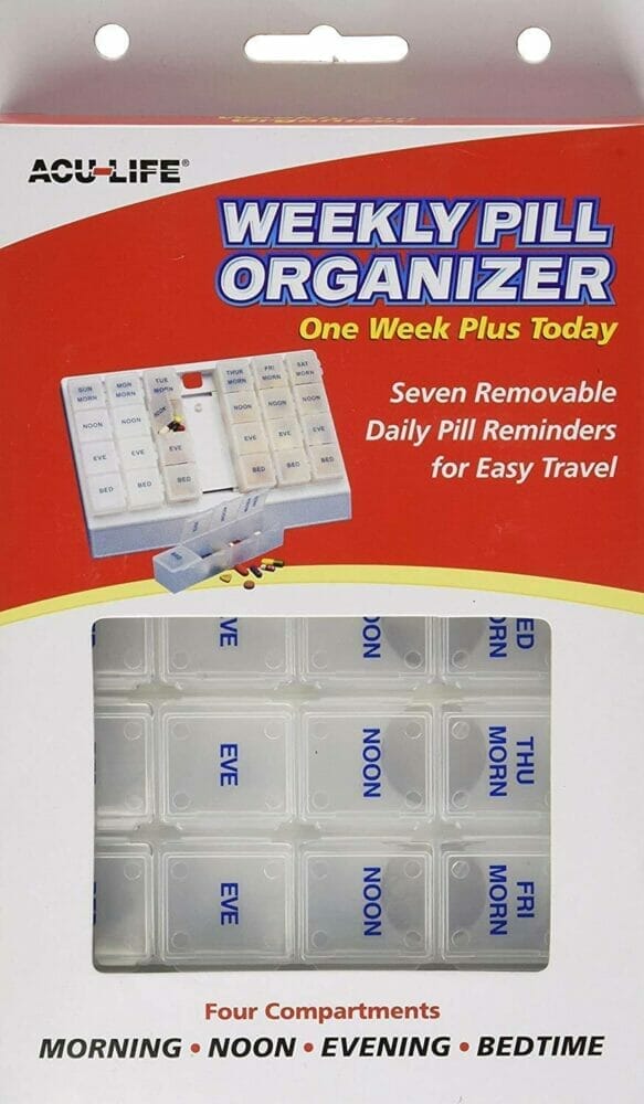 Acu-Life Weekly Pill Organizer – Seven Removable Daily Pill Reminders For Easy Travel - Image 4