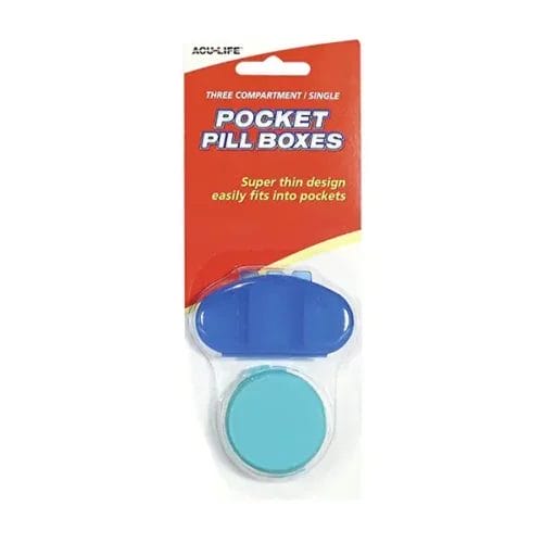 Acu-Life Daily Pocket Pill Boxes Blue