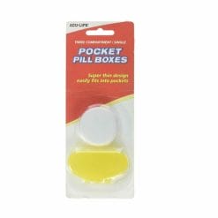 Acu-Life Daily Pocket Pill Boxes white yellow