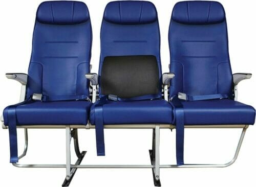 BlueJay Memory Foam Lumbar Cushion with Adjustable Straps for airplane seats
