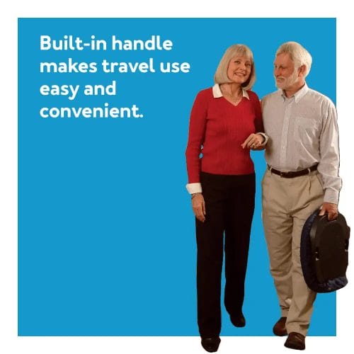Carex Uplift Seat Assist With Memory Foam built-in handle for travel