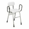 DriveMedical All-Purpose Stool with Adjustable Height, Arms, Back, and Arms