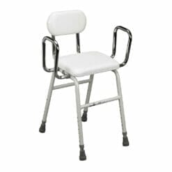 DriveMedical All-Purpose Stool with Adjustable Height, Arms, Back, and Arms