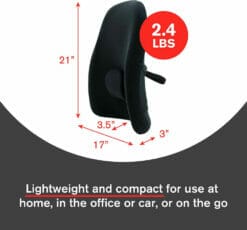 ObusForme Lowback Backrest Support dimensions