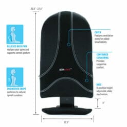 ObusForme Ultraforme Universal Backrest dimensions