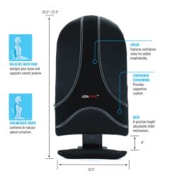 ObusForme Ultraforme Universal Backrest dimensions