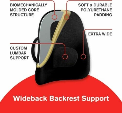 ObusForme Wideback Backrest Support custom lumbar support extra wide back