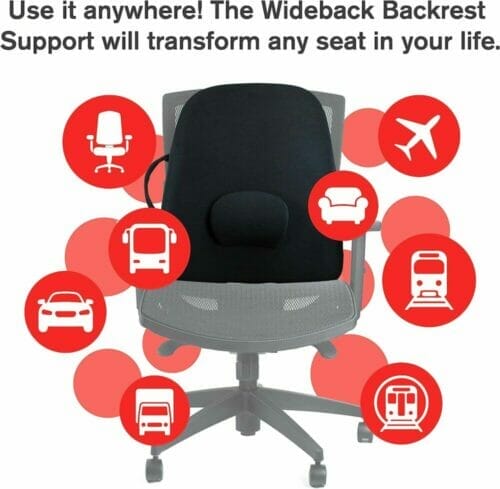 ObusForme Wideback Backrest Support use it on any seat or chair