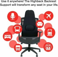 Obusforme HighBack Backrest Support can be used with any seat or chair