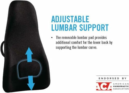 Obusforme HighBack Backrest Support removable lumbar pads