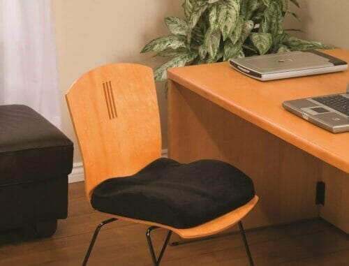 ObusForme Sit-Back Dual Purpose Cushion use as a seat cushion