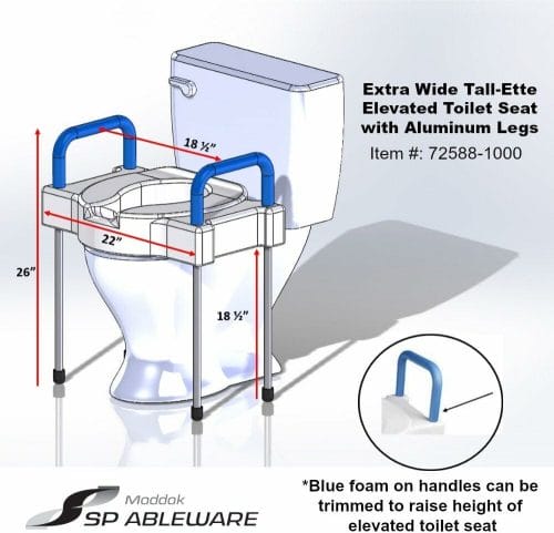Maddak Extra Wide Tall-Ette® 4" Elevated Toilet Seat